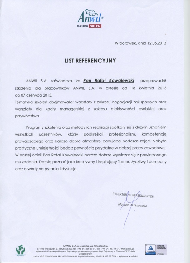 Anwil referencje